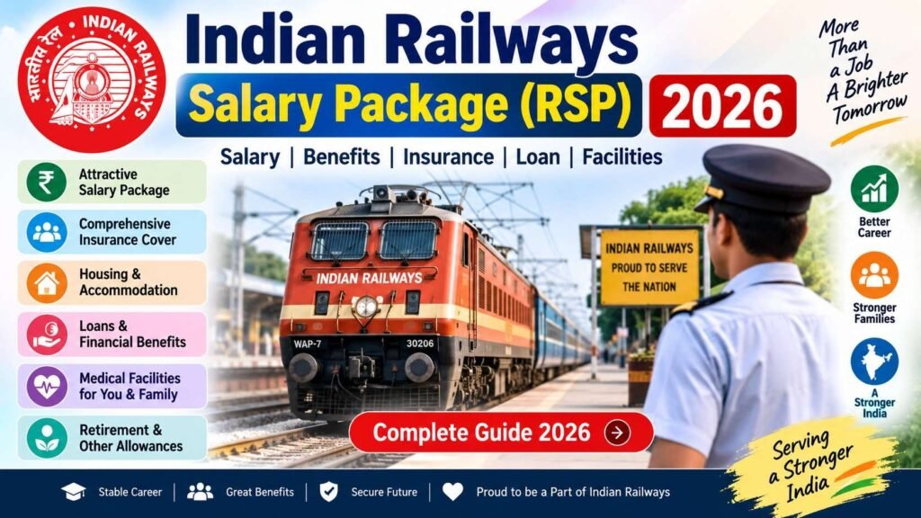 Indian Railways Salary Package RSP 2026 – Benefits, Insurance, Loan and Facilities