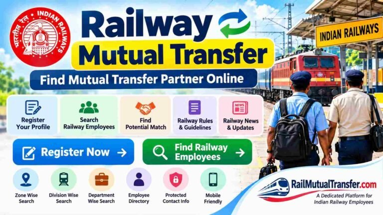 Railway Mutual Transfer 2026: Find Mutual Transfer Partner Online | Rail Mutual Transfer